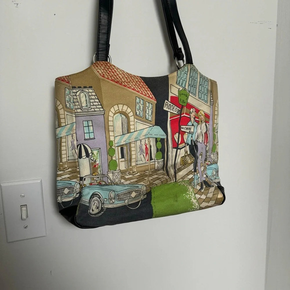 Colorful Y2K Graphic Tote Bag beaded Hollywood - Picture 6 of 9